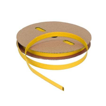 Kable Kontrol Heat Shrink Tube, Thin Wall, 2:1 I.D. Shrink Ratio, 1/2 in I.D. Before Shrinking, Yellow, 200 ft HS364-S200-YELLOW